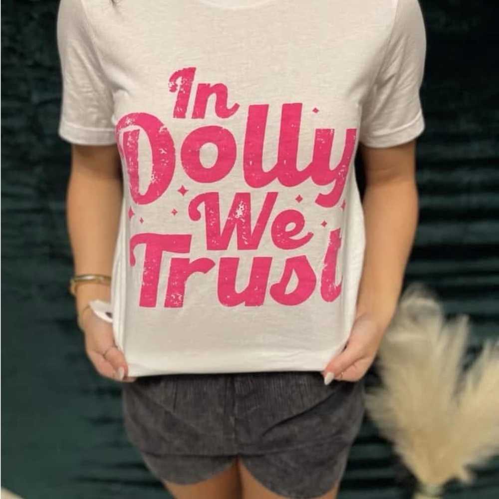 White T-Shirt with Pink Graphic Print